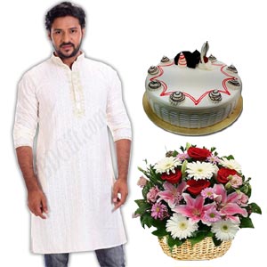 (44) Panjabi, Flower Basket W/Cake
