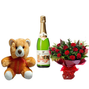 Rose W/ Bear & sparkling Juice