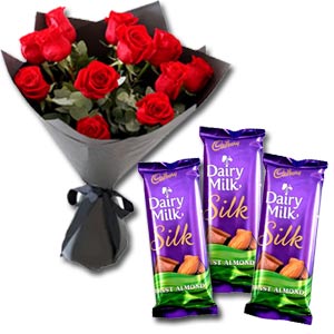 Roses Bouquet W/ Dairy Milk