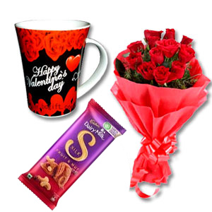 (001) Flowers W/ Mug & Chocolates