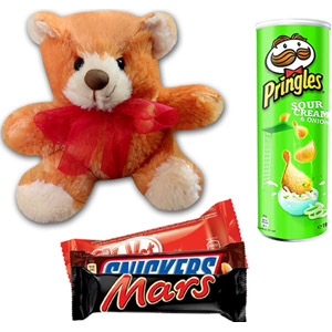 Teddy bear W/ Chips & Chocolates