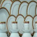 Brown Border Dinner Set