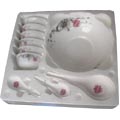 White Pyrex Soup Set