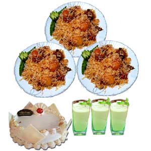 Fakruddin Biryani W/ Borhani and Cake-3 person