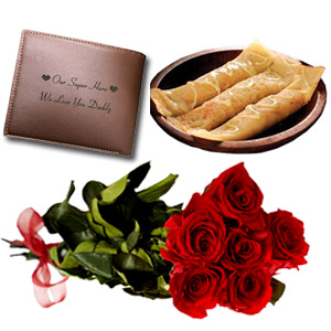  Customized Wallet & Roses W/ Pitha