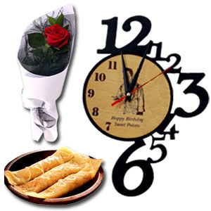  Customized Clock W/ Pitha & Rose