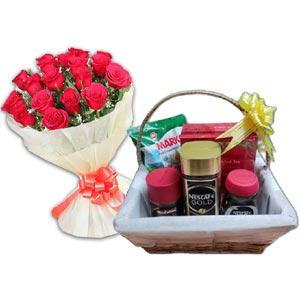  Gift Basket W/ Red Rose