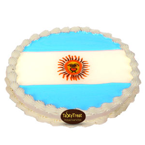1 Pound World Cup Themed Cake - Argentina (chocolate)