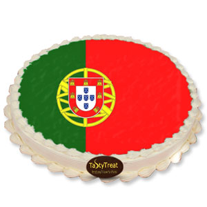 1 Pound World cup Themed Cake - Portugal  (vanilla)