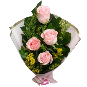 Imported Pink  Roses in Bouquet