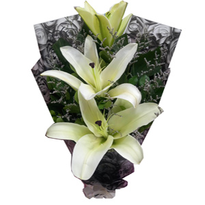White Lilies in Bouquet