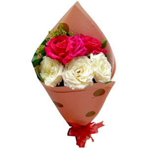 (0006) Whispers of Love – Red & White Roses