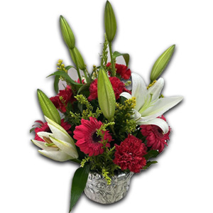 Romantic Red & White Basket