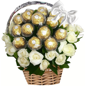 Pure Love Rose & Chocolate Gift Basket