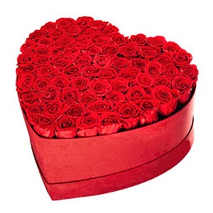 (0002)  Heart-shaped 100pcs rose arrangement
