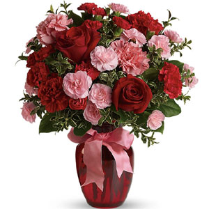(66) Carnations & Roses in a Vase