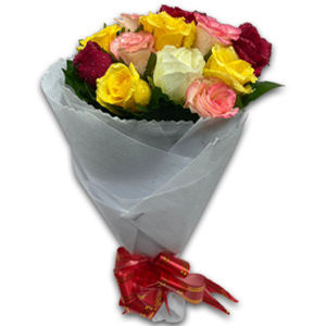 12pcs Colorful Rose Bouquet