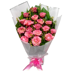 18 Pink Roses of Love