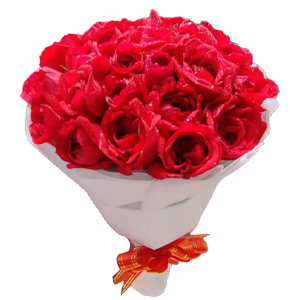 (20) Radiant Red Rose Bouquet - 24 Stems