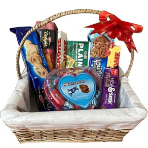 Chocolate, Cookies & Crackers Basket