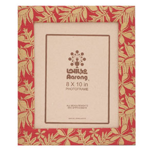 (12) Red Printed Jute Photo Frame