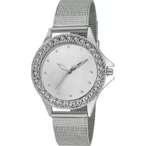 (01) White stone ladies watch