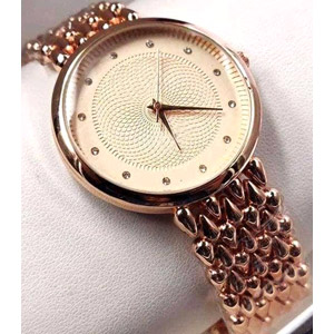 (04) Stainless Steel Golden Ladies Watch