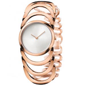 (09) Stainless Steel Golden Ladies Watch