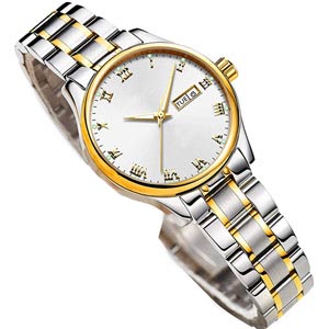 (10) Classic Gold & Silver Stainless Steel Watch