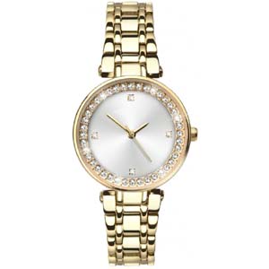 (02) Stainless Steel Golden Ladies Watch