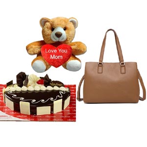 (40) Cake W/ Teddy bear & handbag