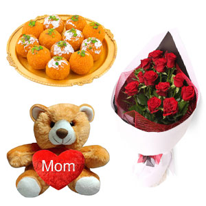 Moti Laddu W/ Teddy & Roses