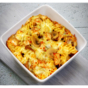 Baked-Chicken Mushroom Pasta