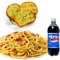 (03) Bolognaise W/Garlic Bread & Pepsi For One Person