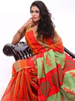 Half Silk Saree with Matching blouse