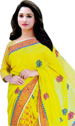Embroidery half Silk Sharee