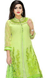 Jorjet & Cotton combination Salwar Kameez