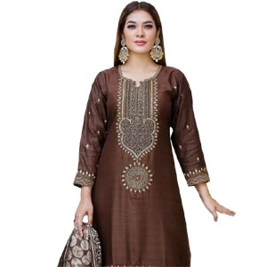 (10) Silk Salwar Kamiz