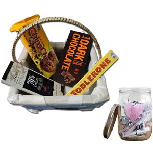 (04) Chocolate Basket W/ Message jar