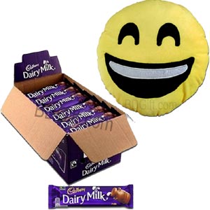 (08)  Dairy Milk Box W/ Emoji Pillow