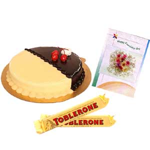 (19) Cake W/ Card & Chocolate