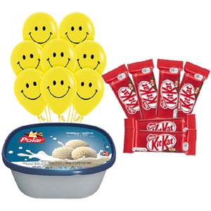 (23) Kitkat Chocolates W/ Ice-cream & Balloons