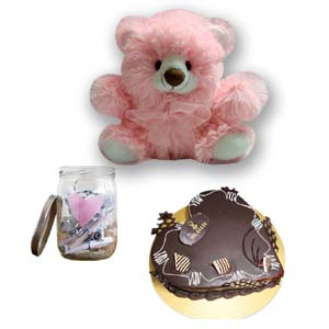 Teddy Bear W/ Cake