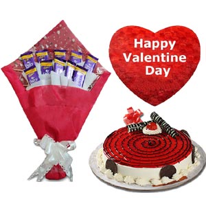 (16) Chocolate Bouquet W/ Cake & Pillow